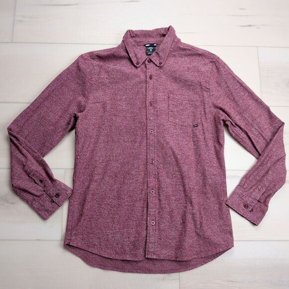 Nike SB Flannel Shirt Mens XL Long Sleeve Button Up Heathered Red - Picture 1 of 10